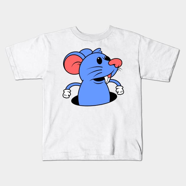 mouse cartoon Kids T-Shirt by TOSSS LAB ILLUSTRATION